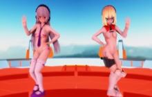 2 sexy anime girls dancing