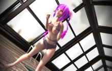 Sexy 3D anime dancer solo