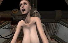 Big tit girl abducted and fucked by aliens